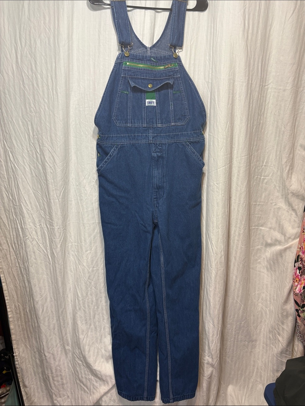 liberty Men's Indigo Blue Relaxed Denim Overalls